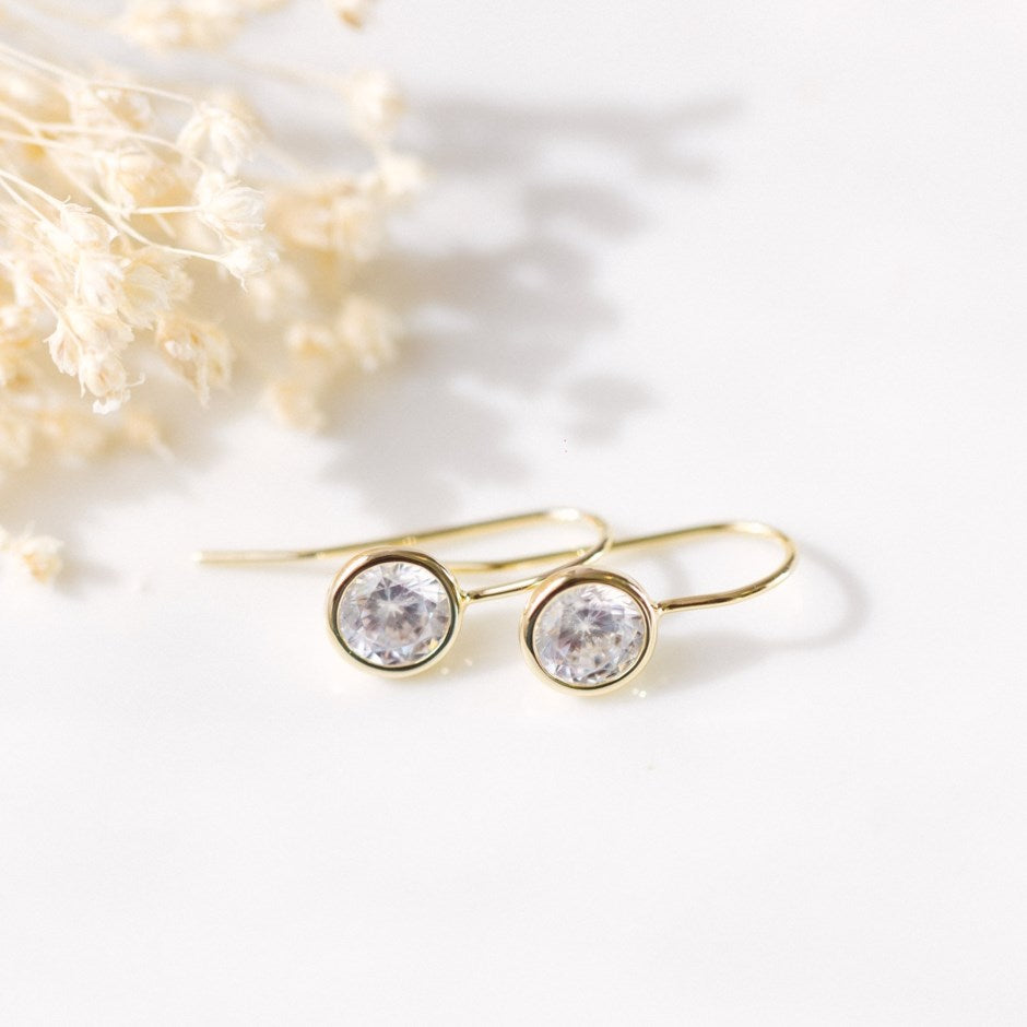 DAZZLE EARRINGS - GOLD CLEAR