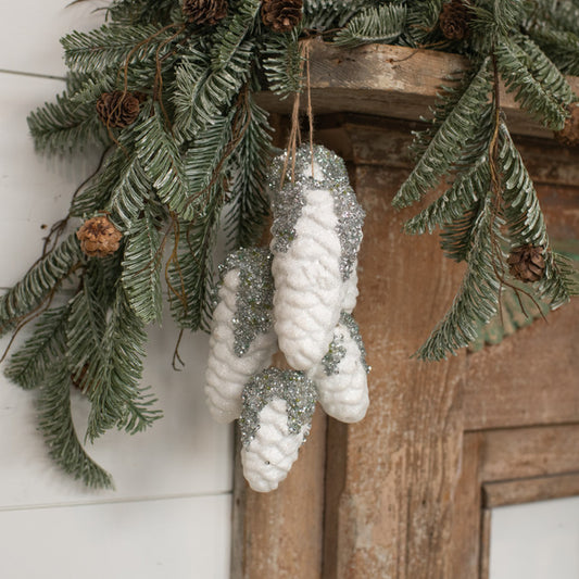 GLITTER PINECONE ORNAMENT