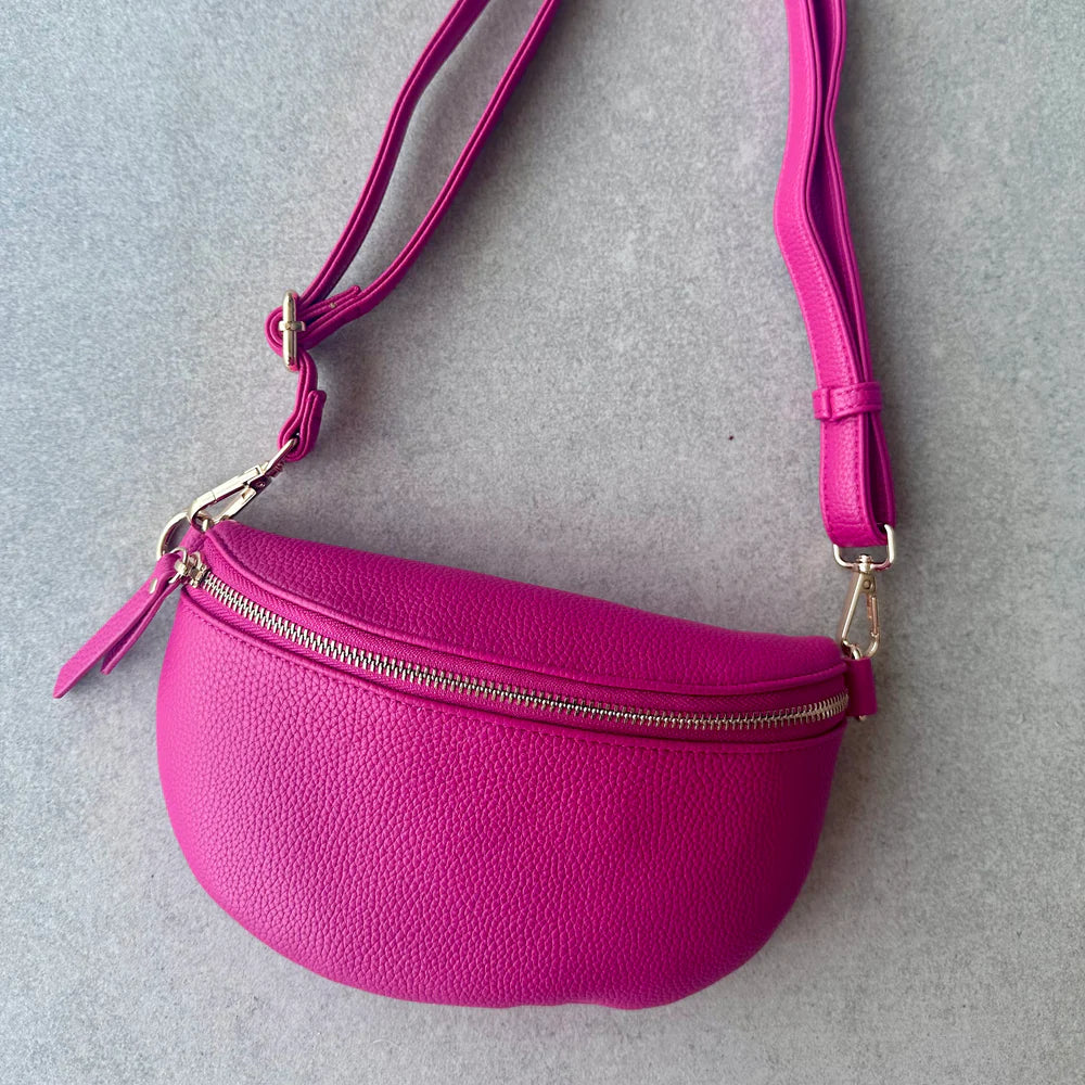 PINK CROSSBODY BAG - VEGAN LEATHER