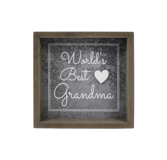 WORLD'S BEST GRANDMA WOOD SIGN