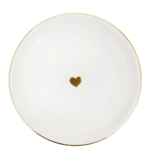 GOLD HEART JEWELRY DISH