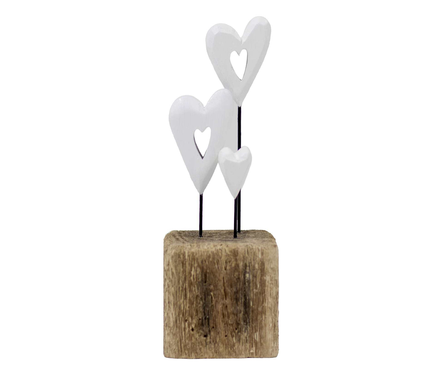 WOOD BLOCK W/ HEARTS