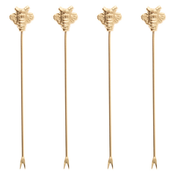 BEE COCKTAIL PICKS S/4