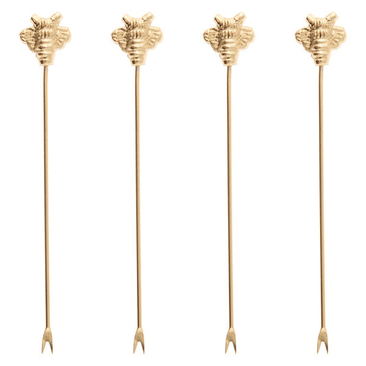 BEE COCKTAIL PICKS S/4