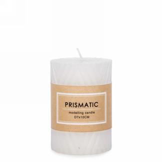 WHITE RIBBED CANDLE