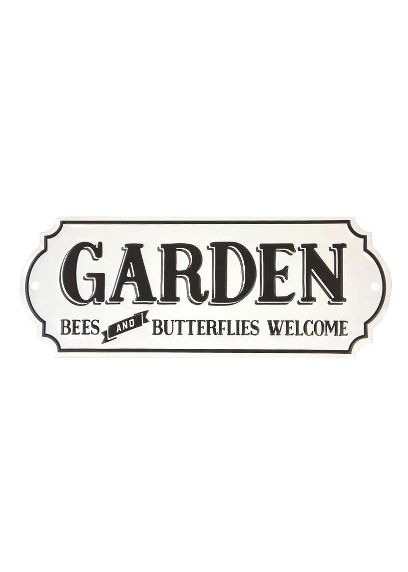 GARDEN BEES AND BUTTERFLIES SIGN