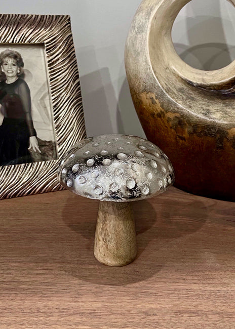 METAL TOP WOOD MUSHROOM