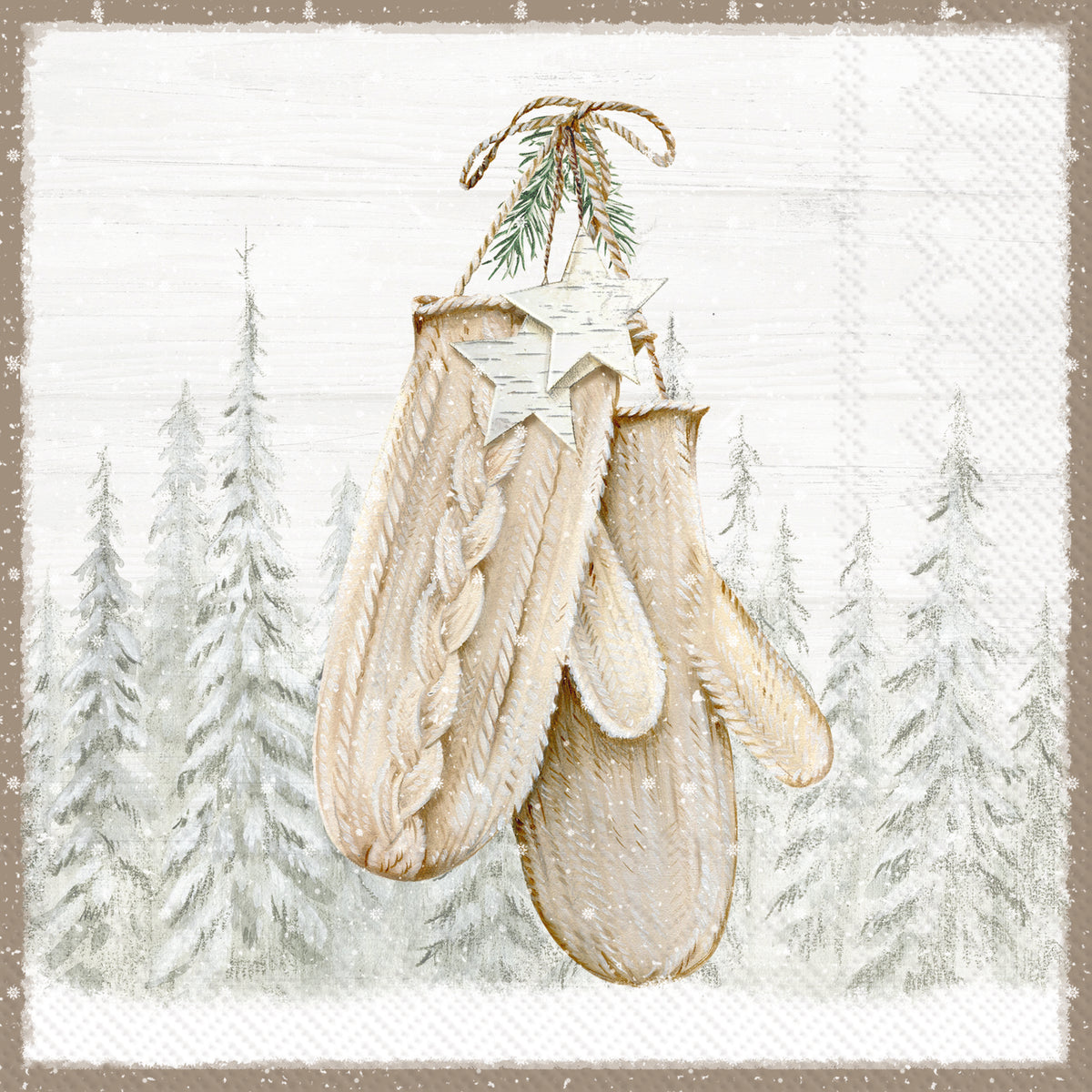 CHRISTMAS MITTEN NAPKINS