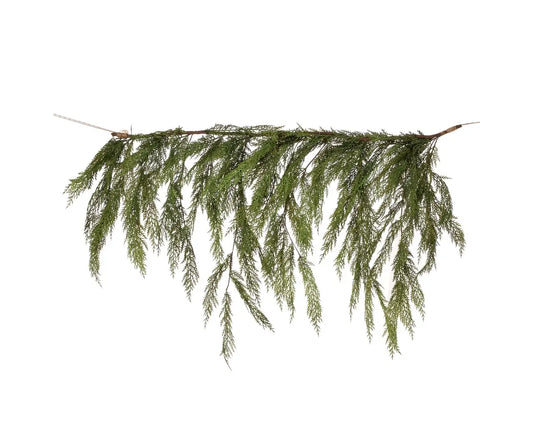 REAL TOUCH NORFOLK DRIPPING CEDAR GARLAND