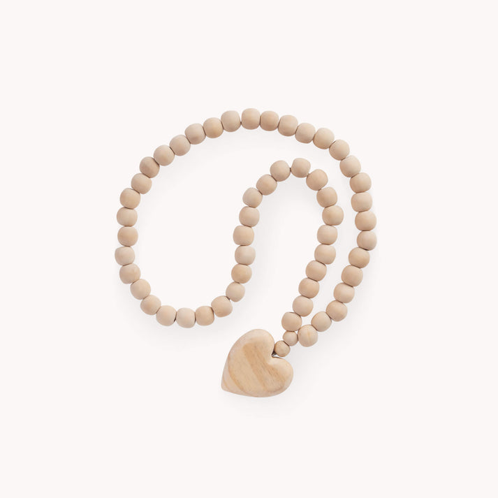 BEADED HEART TASSEL