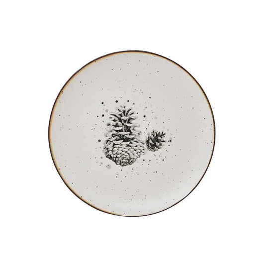 PLATE WITH PINE CONE