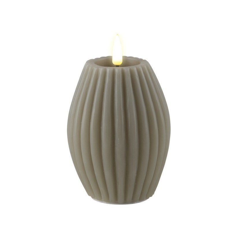 STRIPED LED CANDLE 3X4"