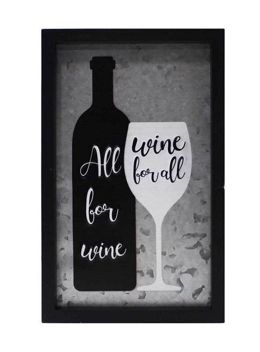 ALL FOR WINE WOOD SIGN