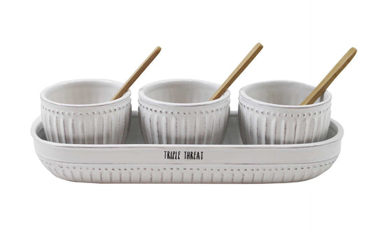 3PC BOWL W/ TRAY SET