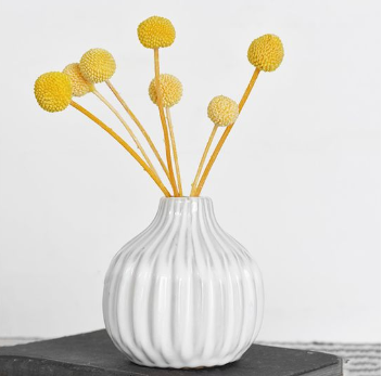 DECORATIVE WHITE BUD VASE