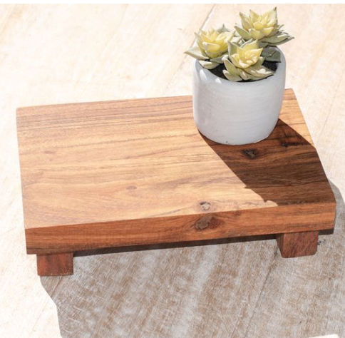 9" NATURAL WOOD SQUARE RISER