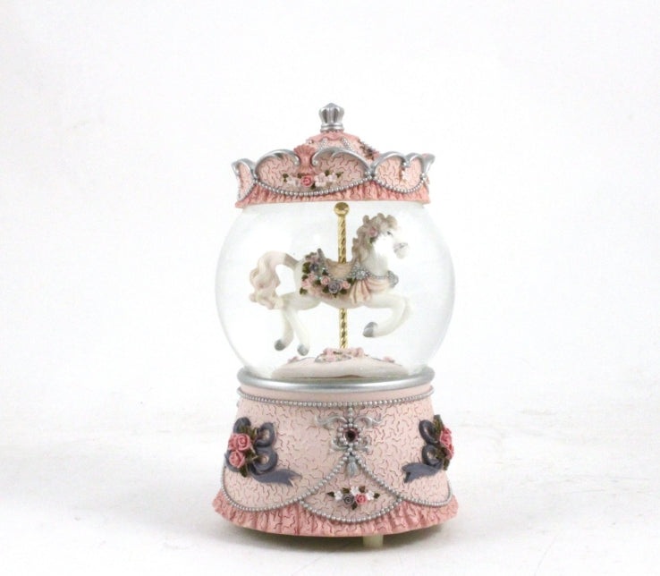 MUSICAL SPINNING HORSE WATER GLOBE