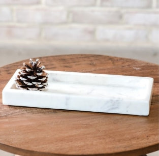 WHITE MARBLE TRAY