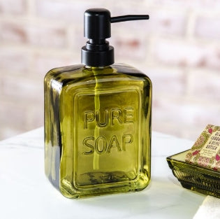 OLIVE GREEN SOAP PUMP