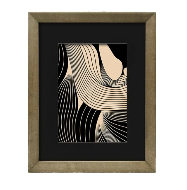11" x 9" WOOD FRAME W/ BLACK MATTE