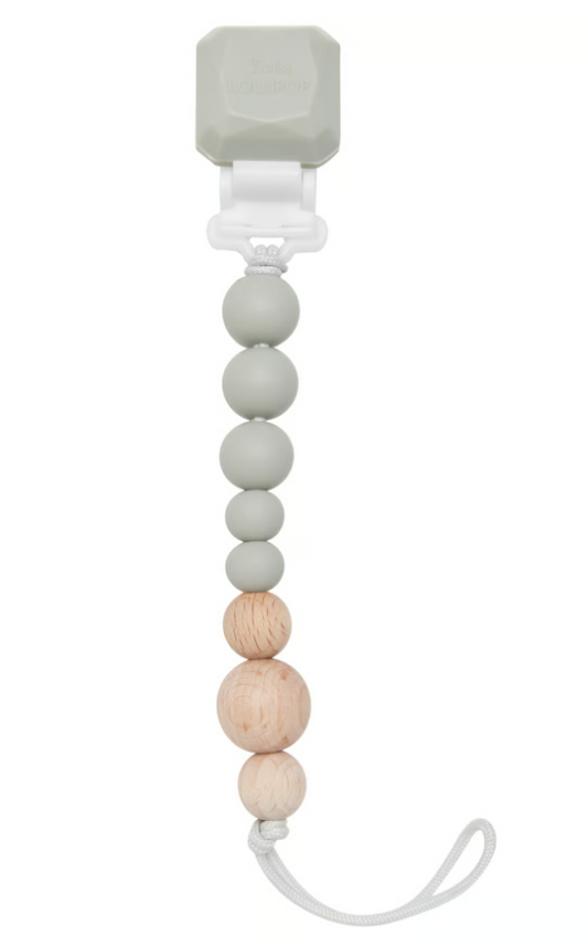 SILICONE & WOOD PACIFIER CLIP