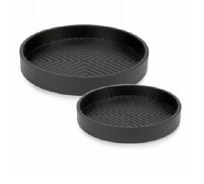 BLACK ROUND TRAY