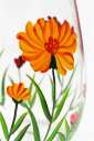 HAND-PAINTED FLOWER STEMLESS GLASS