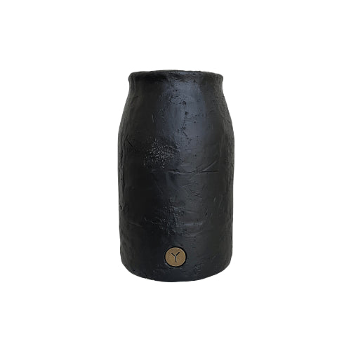 INDUSTRIAL BLACK VASE