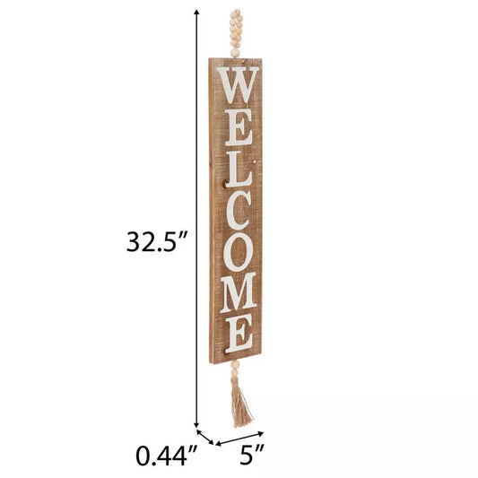 WOOD WELCOME SIGN