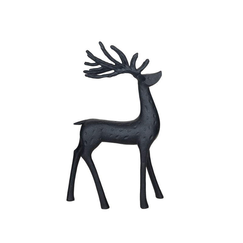 BLACK RESIN DEER
