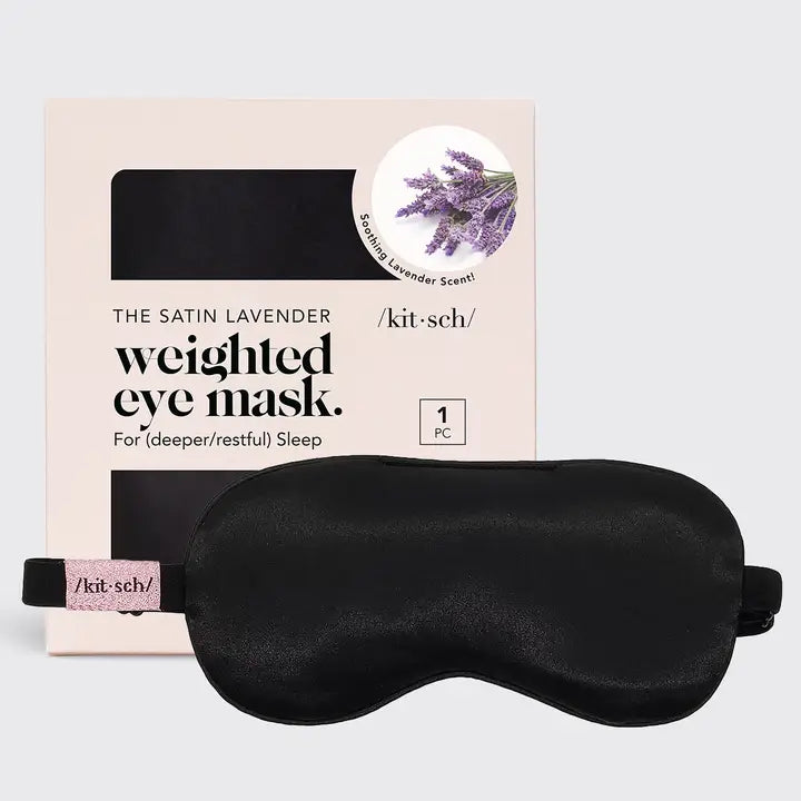 LAVENDER WEIGHTED SATIN EYE MASK