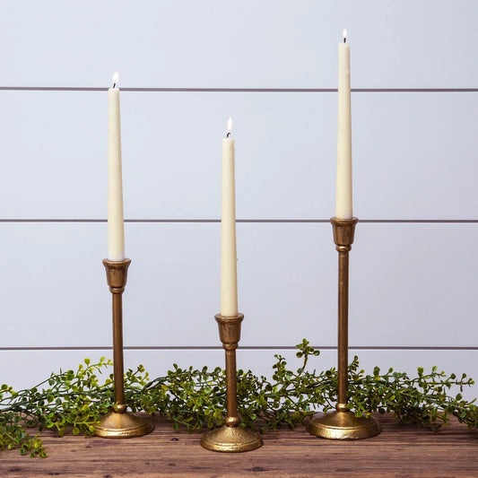 BRASS IRON CANDLESTICKS