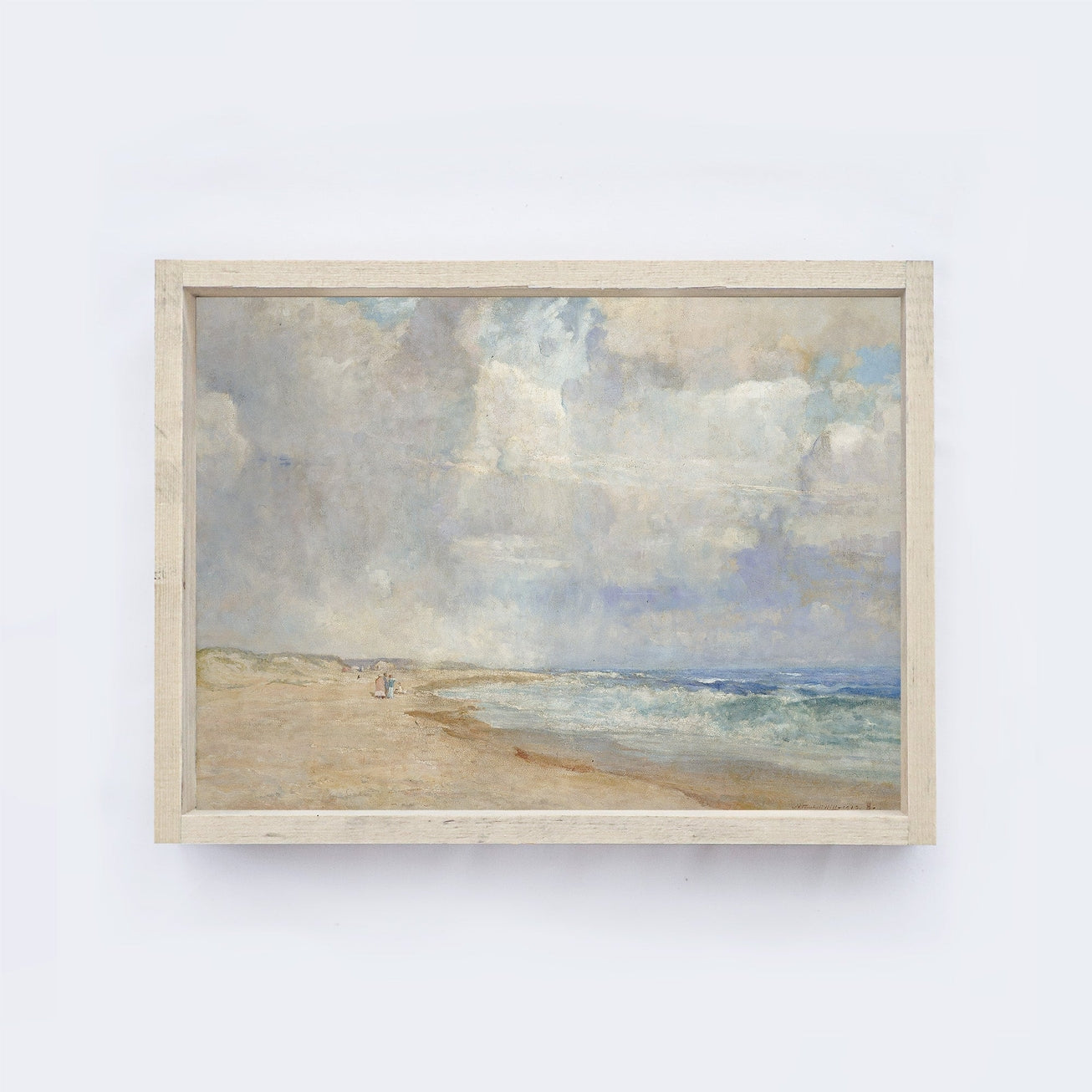 WALK BY THE SEA WOOD FRAMED ART