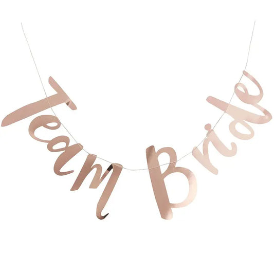 TEAM BRIDE METALLIC BANNER