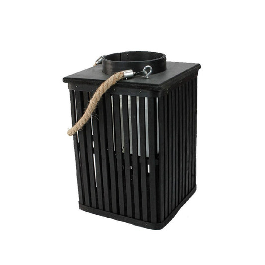 BLACK WOOD LANTERN