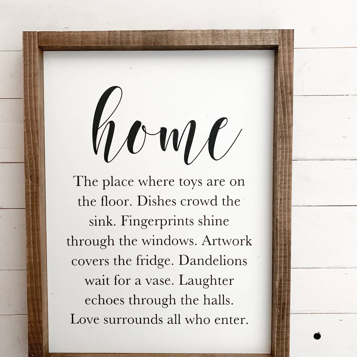 HOME WOOD FRAMED ART