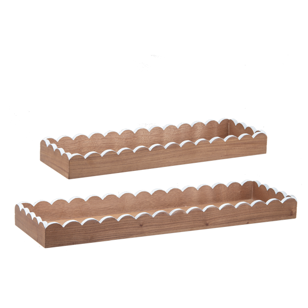SCALLOPED RECTANGULAR TRAYS