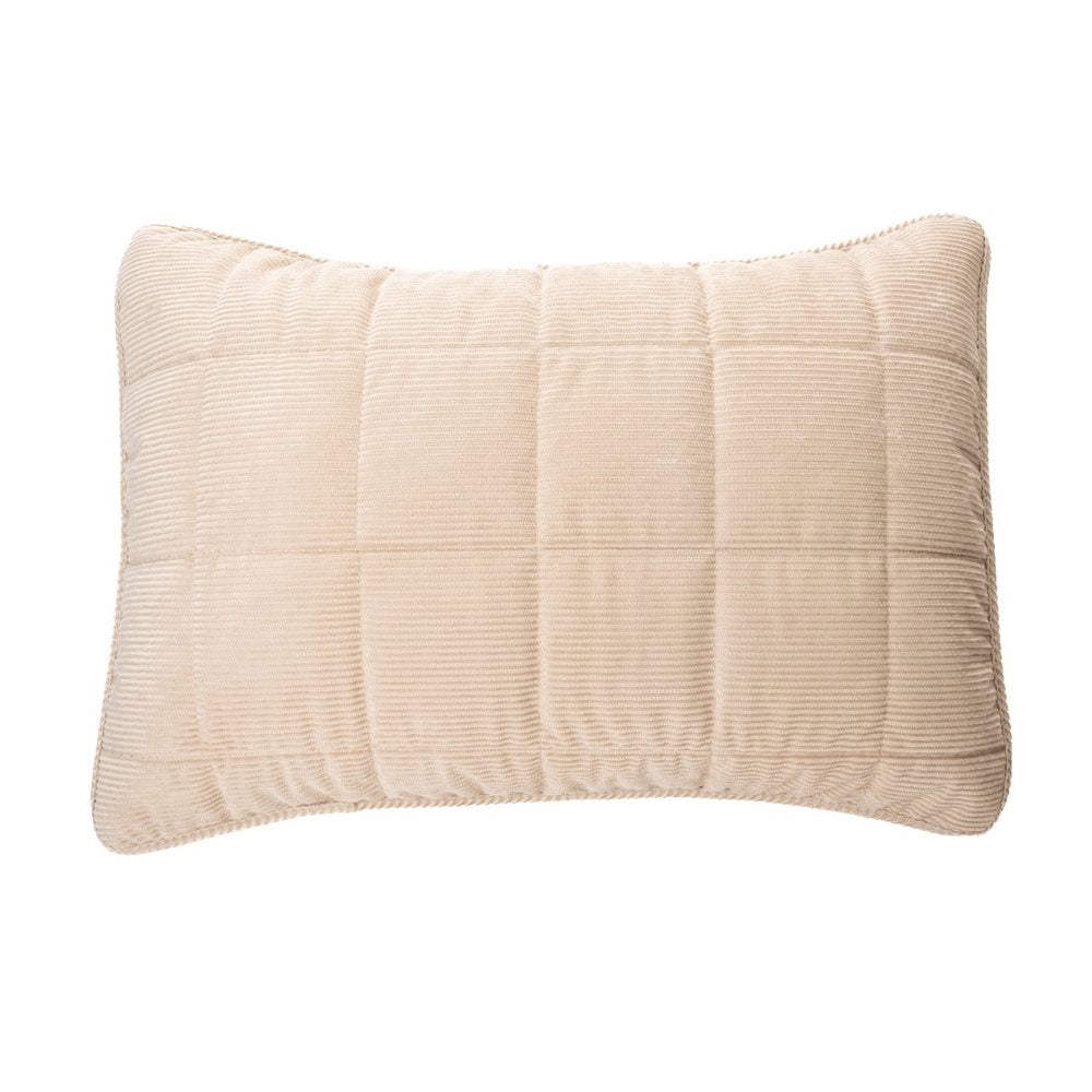 NATURAL CORDUROY DECORATIVE PILLOW SHAM