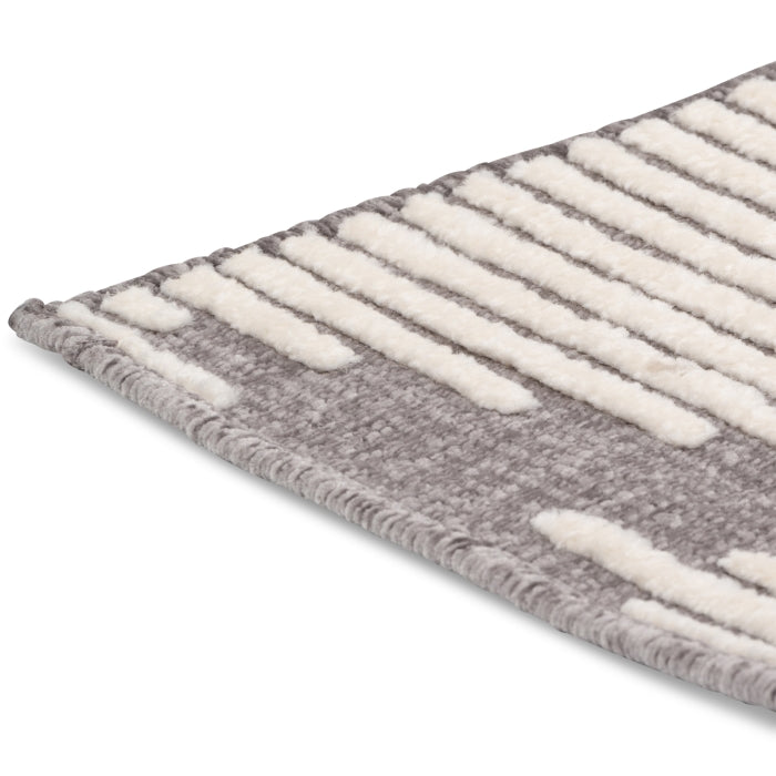 NYLA GREY AND WHITE WASHABLE RUG NYL-3101