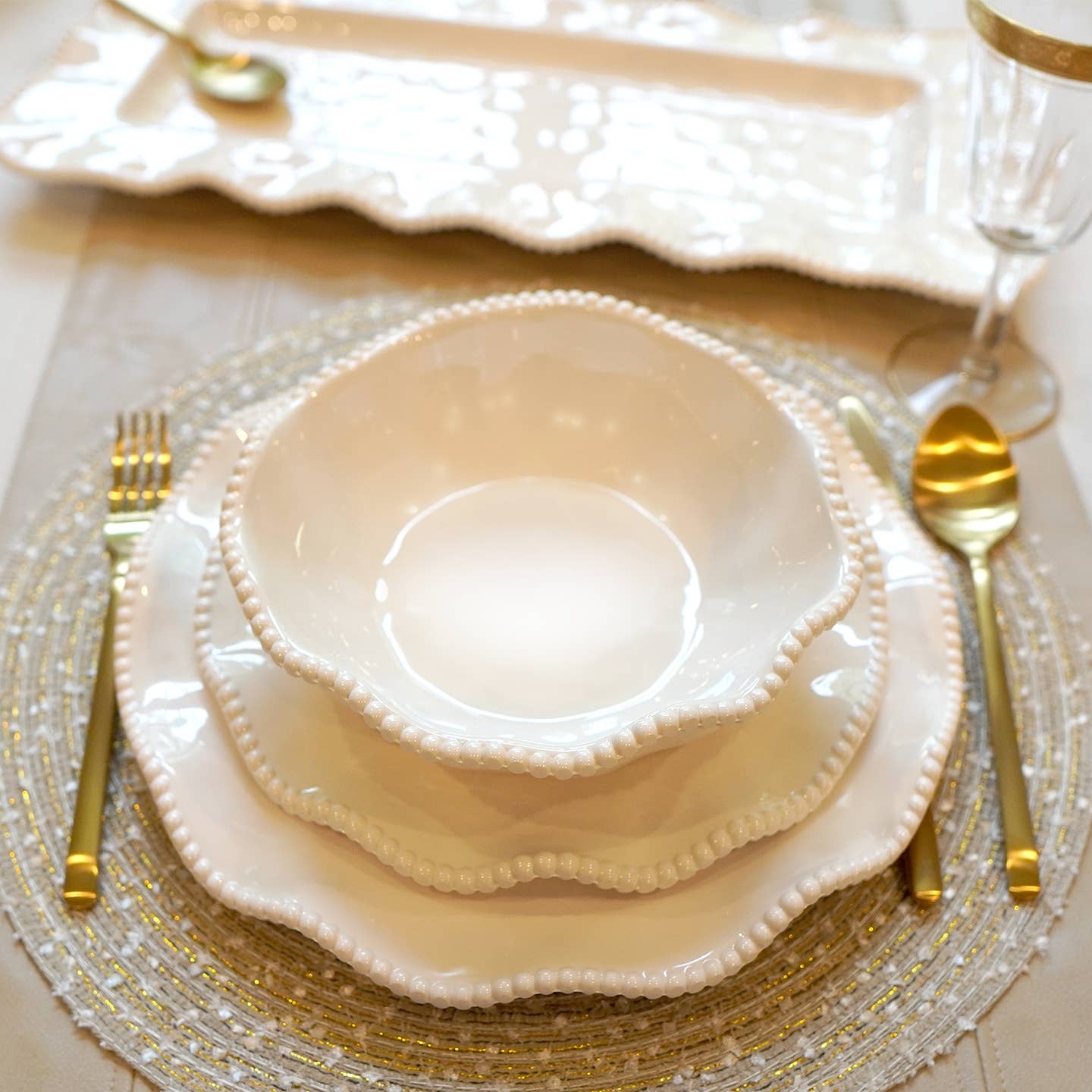 CREAM MELAMINE BOWL