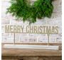 GOLD MERRY CHRISTMAS RAISED SIGN