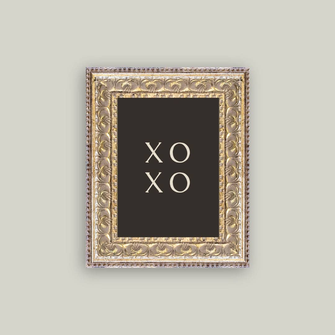 XOXO FRAMED ANTIQUE ART