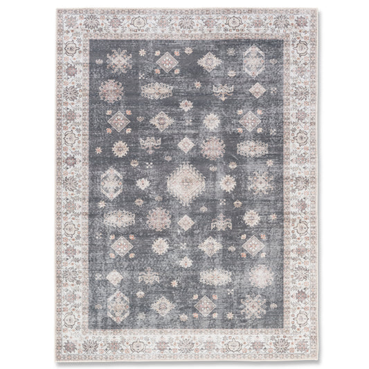 AURA WASHABLE CHARCOAL RUG AUR-1474