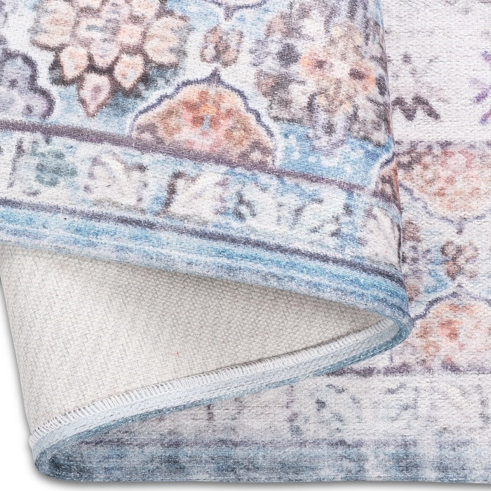 SPARX DISTRESSED BLUE WASHABLE RUG PPL-21BLUE