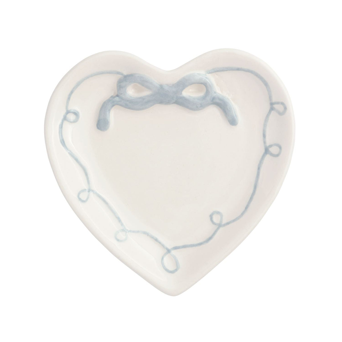 CERAMIC HEART BOW DISH