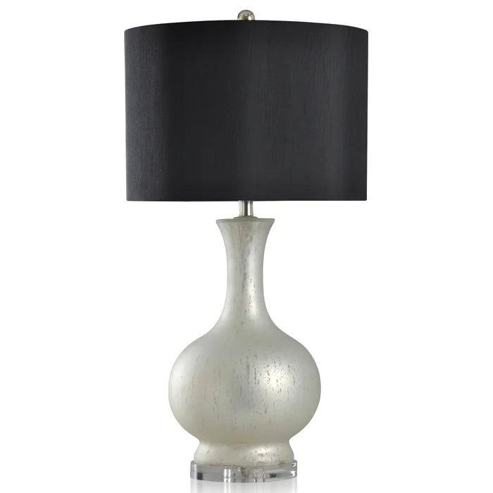 MERCURY GLASS TABLE LAMP WITH BLACK