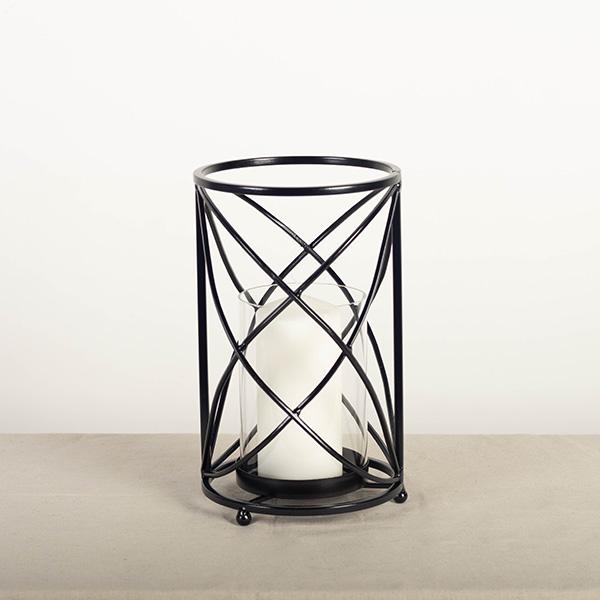 BLACK METAL CANDLE HOLDER