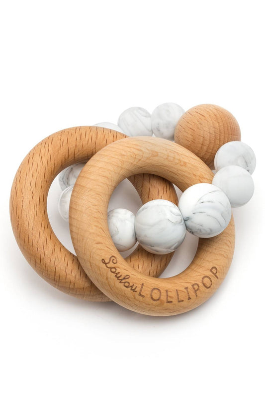BUBBLE SILICONE & WOOD TEETHER