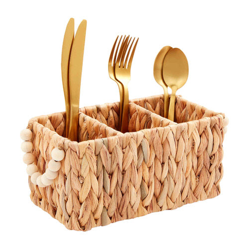 HYACINTH UTENSIL HOLDER W/ BEAD HANDLE