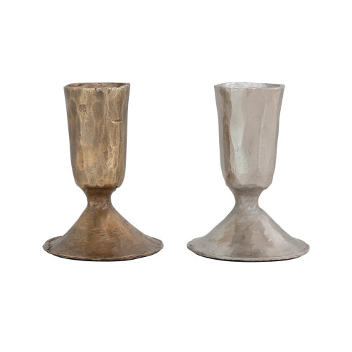METAL ANTIQUE TAPER HOLDERS